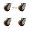 Service Caster 6'' Heavy Duty High Temp Phenolic Swivel Caster Set with 2 Swivel Locks, 4PK CRAN-SCC-KP92S630-PHRHT-BSL-2-S-2 - alternate 1